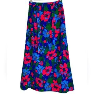 Vintage The Lilly Lilly Pulitzer lined a-line bright floral maxi skirt